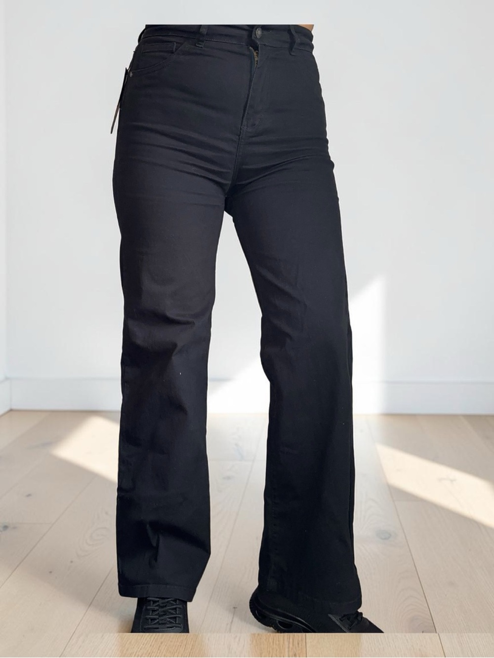 High-Rise Black Women's Flared Jeans